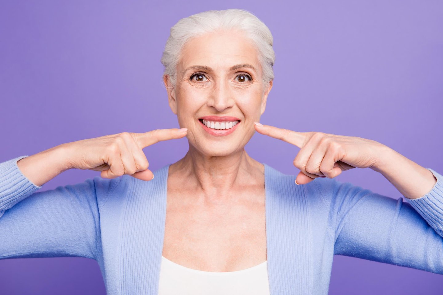 woman wearing all-on-4 dental implants Winter Park fl smiling