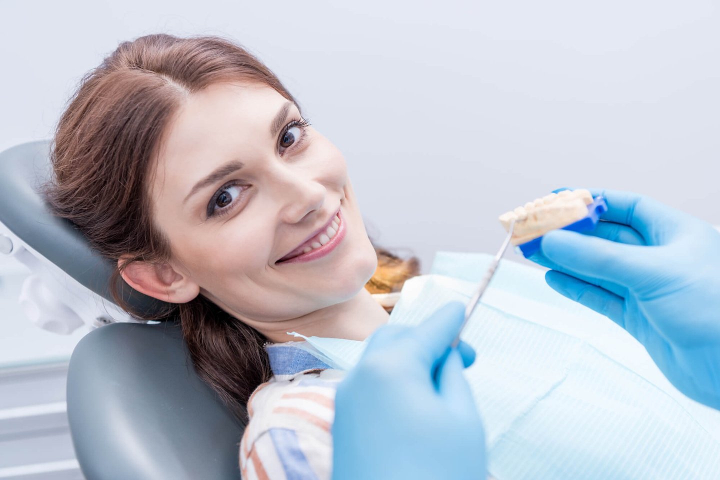 female patient about to undergo Full Mouth Restoration
